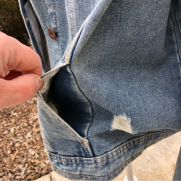 One 5 One Distressed Demin Jacket 2XL NWOT - Picture 3 of 10